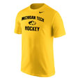 #02Kk Nike Tee With Michigan Tech Hockey Print
