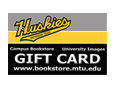 Script Huskies Logo On A Gift Card