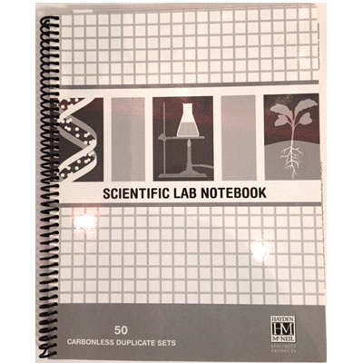 4-Pack Carbonless Lab Notebooks 8.5x11 - 200 Pages Grid Format For Science & Chemistry