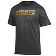 #01X Michigan Tech Over Huskies Print Tee From Champion