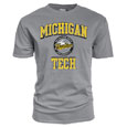 #02F Michigan Tech Dyed Ringspun Tee From Blue 84