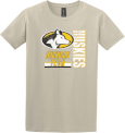 #03P Michigan Tech Huskies Distressed Print Tee From College House