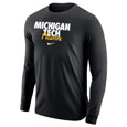 #04K Michigan Tech Huskies Print Nike Long Sleeve Tee