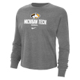 #04Ss Women's Michigan Tech Huskies Loose Fit Long Sleeve Tee From Nike