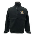 #05Ss Michigan Tech Huskies Embroidered Fleece 1/4 Snap Crew From Champion