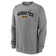 #06F Michigan Tech Huskies Print Crew Neck From Nike
