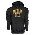#07Aa Embroidered Michigan Tech Pullover Hood From Blue 84