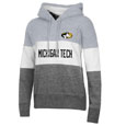 #08Bb Women's Tri-Color Hood With Michigan Tech Print & Logo