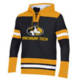 #08K Champion Hood With Front Michigan Tech & Logo With Huskies On Back