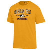 #13Xx Michgan Tech Alumni Athletic Logo Est1885 Gold Tee