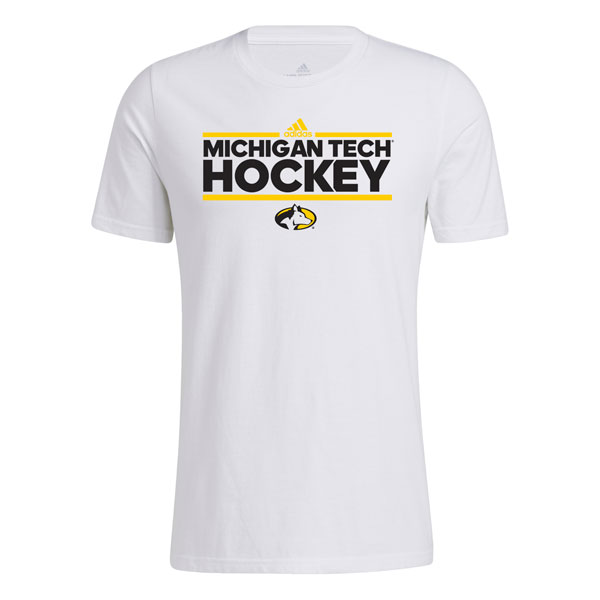 #13D Michigan Tech Hockey Over Michigan Tech Logo Tee From Adidas (SKU 117260362000018)