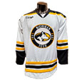 #18Q White Hockey Jersey Replica From Exclusive Pro