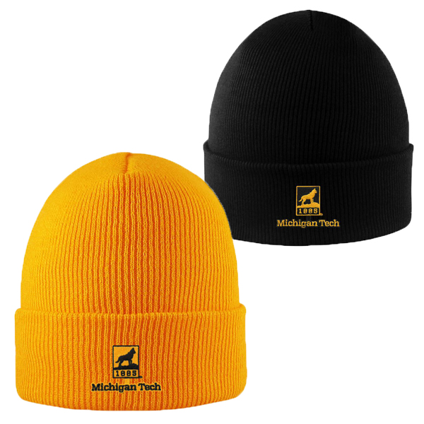 #20I Knit Cuff Hat With Michigan Tech Brand From Logofit (SKU 115857872000008)