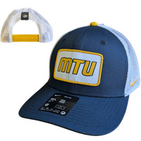 #21Hh Michigan Tech Mtu Navy Nike Trucker Cap