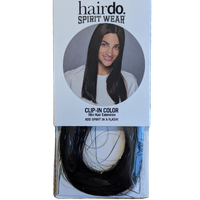 #21Ww Clip-In Black Shimmer Straight Hair Extension