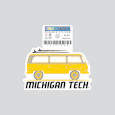 #39Ee Michigan Tech Vw Bus Sticker From Cdi