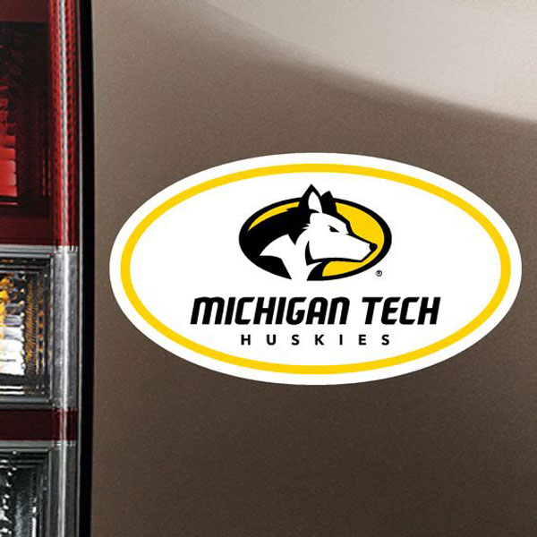 #39E Eurocal Style Magnet With Michigan Tech Huskies Logo (SKU 116875972000007)