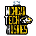 #39Nn Michigan Tech Huskies Distressed Sticker From Blue 84