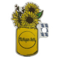 #39Zz Michigan Tech Sunflower Mason Jar Sticker From Blue 84