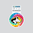 #41K Tie Dye Michigan Tech Logo Sticker From Cdi