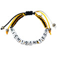 #41Q Michigan Tech Box Bead Braided Bracelet From Jardine