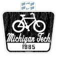 #41R Michigan Tech 1885 Bike Sticker From Blue 84