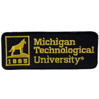 #42P Michigan Tech Academic Brand Black Patch 4"