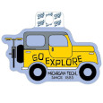 #42F Michigan Tech Since 1885 Go Explore Jeep Sticker From Blue 84