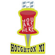 #42G You Are Here Houghton, Mi Sticker From Blue 84