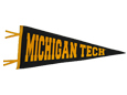 #42Ll Michigan Tech Pennant 9" X 24"