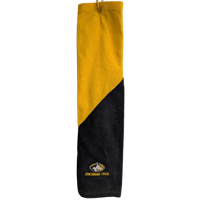 #43I Michigan Tech Black And Gold Golf Towel 15"X22"
