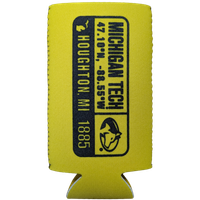 #43Oo Michigan Tech Houghton Gold Tall Skinny Can Koozie