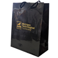 #43T Michigan Tech Academic Brand Small Black Gift Bag
