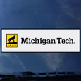 #43Hh White Decal With Michigan Tech Logo