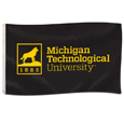 #43K One-Sided Michigan Technological University Brand Flag 3' X 5'