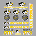 #43Nn Michigan Tech Logo Sticker Sheet