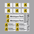 #43Qq Michigan Tech Brand Sticker Sheet