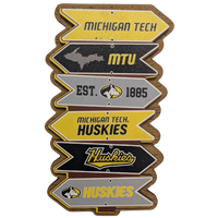 #44F Michigan Tech Logos Signpost Magnet