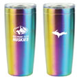 #50N Michigan Tech Huskies Rainbow Travel Tumbler