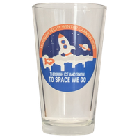 #51Aa Michigan Tech Ice Snow To Space We Go '26 Glass Pint 16Oz