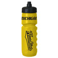 #51Ee Yellow EZ Squeeze Water Bottle With Michigan Tech Print From Spirit